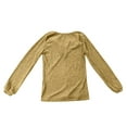 thumbnail image 5 of NINGMENG Womens Tops Solid Color Long Sleeve Tunic Crew Neck Sweaters Trendy Tops Pullover T-shirts Sportwear,Yellow,M, 5 of 5