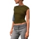 thumbnail image 2 of Camiseta de espalda abierta, camiseta de mujer de manga corta sin espalda, ajustada y sin espalda, top de verano sin espalda, apariencia llamativa, 2 of 5