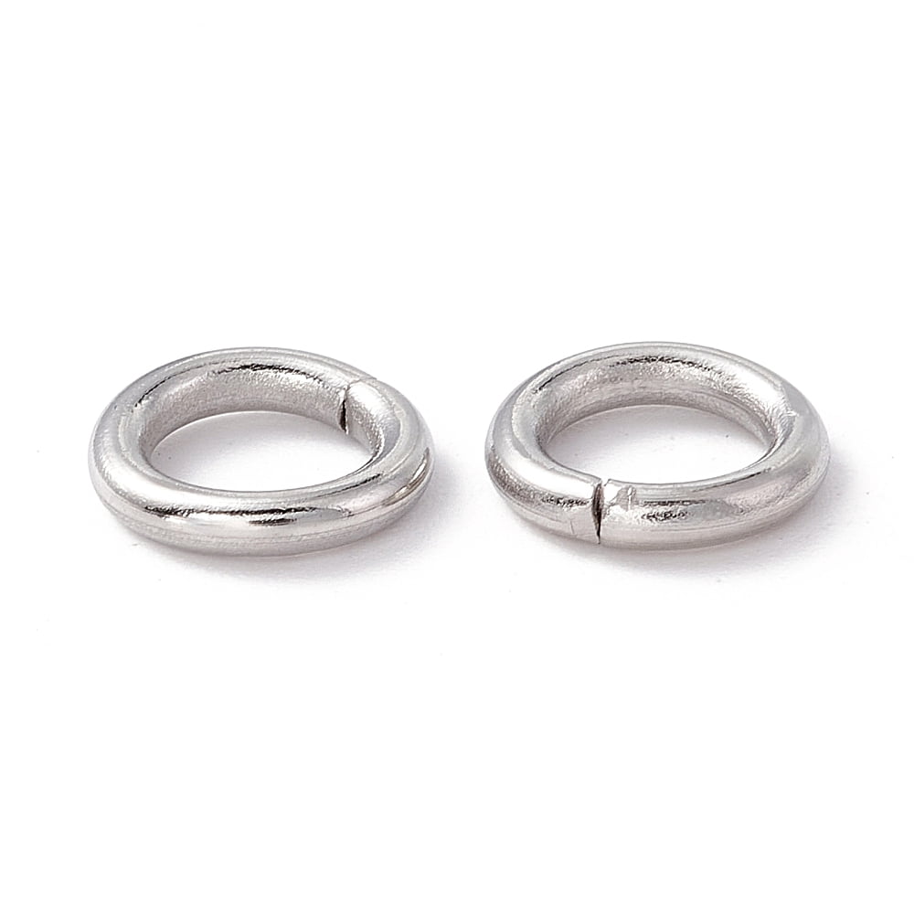 10000pcs Non-Tarnish 304 Stainless Steel Jump Rings Open Jump Rings Stainless Steel color 5x0.9mm Inner Diameter: 3.2mm