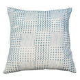 thumbnail image 3 of 18 x 18 Handcrafted Square Cotton Accent Throw Pillow, Aztec Minimalistic Print, Blue, White, 3 of 5