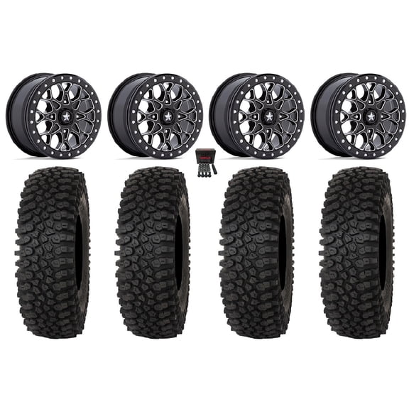 MSA Portal Beadlock 15" Wheels Mi 35" Roctane ST Tires Sportsman RZR Ranger