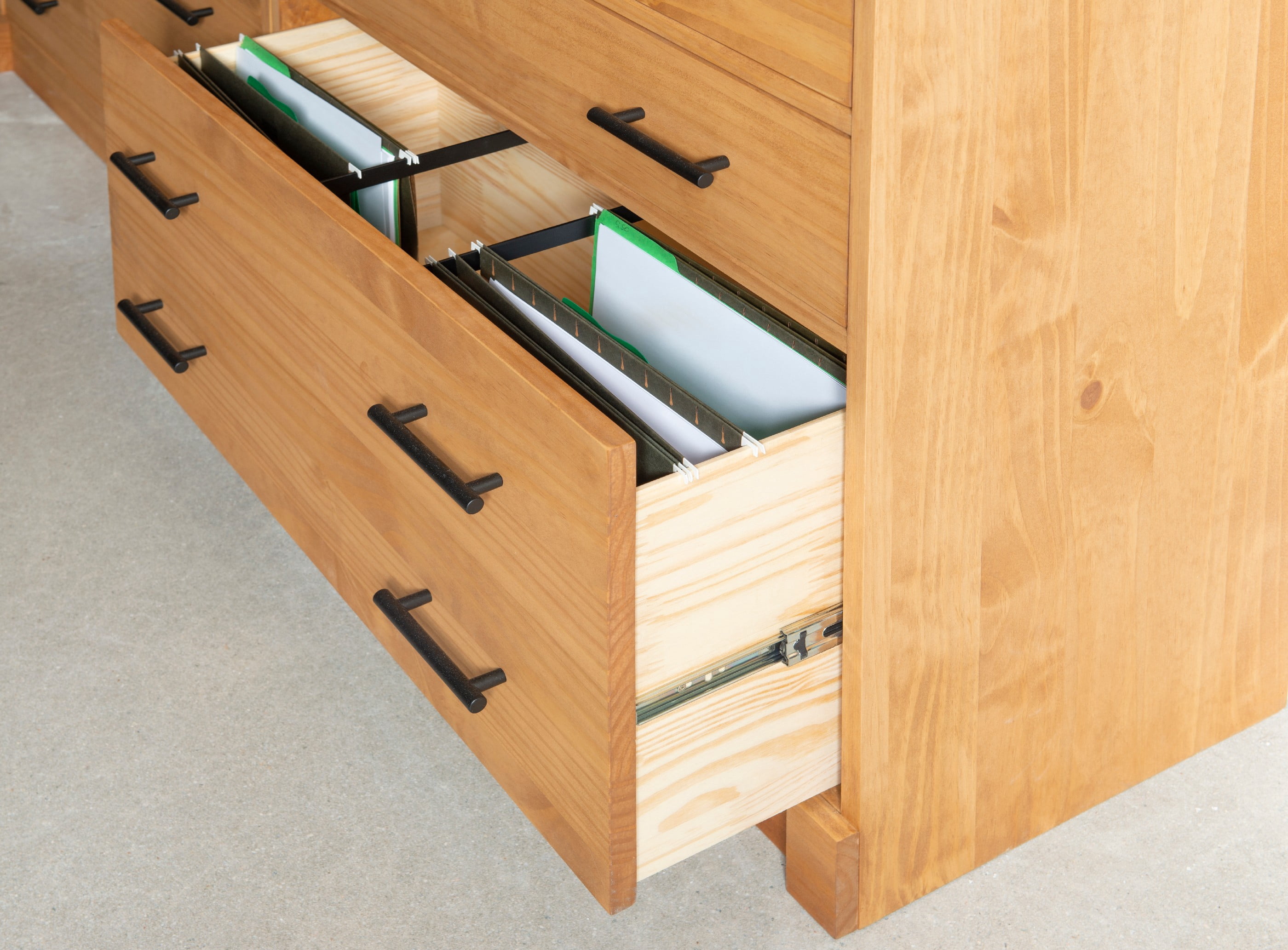 Linon Vikki 3-Drawer Bookcase Chest, Rustic Honey