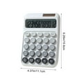 thumbnail image 3 of Solar Powered Calculator with Battery Backup Dual Power Supply Office Use Student Math Tool Portable Desktop Calculating Device, 3 of 5