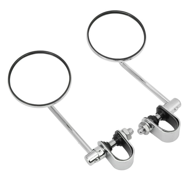 Rétroviseur d'Aile de Moto, Vision Claire 360 Rotation Moto Rétroviseur en Alliage d'Aluminium Haute Dureté Support de Guidon Réglable pour les Motos Rétro