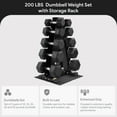 thumbnail image 2 of BalanceFrom Dumbbell Weight Set with Storage Rack with Pair of 10, 15, 20, 25, 30 lbs, 2 of 9