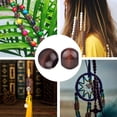 thumbnail image 6 of 50pcs 20mm Black Coffee Wood Beads Large Hole Round Beads Natural Wooden Loose Spacer Beads for DIY Crafts Jewelry Making Garlands Home Decor, Hole: 10 mm, 6 of 7