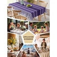 thumbnail image 5 of Purple Ombre Stripe Table Cloth, Farmhouse Striped Gradient Waterproof Tablecloth for Rectangle Tables, Reusable Washable Fabric Table Cover for Restaurant Kitchen Dining Tables 60"x84", 5 of 6