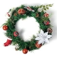 thumbnail image 4 of Poinsettia Flowers Picks Artificial Glitter Poinsettia Flowers with Stems Christmas Tree Ornaments with Stems for Home Kitchen Decorations (Silver), 4 of 5