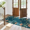 thumbnail image 2 of Moynesa 2'x6' Floral Runners for Hallways, 2x6ft Kitchen Runner Rug Ultra-Thin Soft Rug, Non-Slip Washable Rug Runner Stain Resistant Boho Rug Low-Pile Carpet Runner for Bathroom Bedroom,Blue, 2 of 7