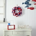 thumbnail image 3 of Nearly Natural Americana Patriotic Hydrangea Polyester Wreath, 18" (Multicolor), 3 of 3
