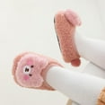 thumbnail image 6 of MEZZALL Winter Children Shoes For Girls Boys Floor Shoes Flat Bottom Non- On Plush Warm Comfortable Cute Cartoon Bear Cute Footwear, Pink, 0-6 Months, 6 of 8