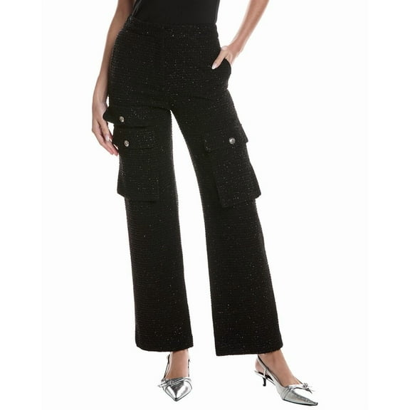 Maje womens  Tweed Pant, 38, Black
