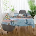 thumbnail image 5 of SKYSONIC 60"x120" Square Tablecloth with Christmas Pine Tree and Snowman Prints, Anti-Wrinkle and Smooth Table Cloth for Kitchen/Home Party Decoration, 5 of 7