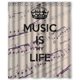 thumbnail image 1 of ABPHQTO Cute Music is My Life Music Notes Fondo Cortina de ducha Cortina de ducha impermeable 150x180 cm, 1 of 2
