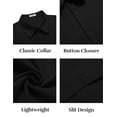 thumbnail image 5 of COOFANDY Mens Short Sleeve Business Casual Shirts Button Down Dress Shirt Summer Untucked Wrinkle Free Shirts, 5 of 6