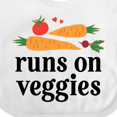 thumbnail image 4 of Inktastic Vegetarian Runs On Veggies Boys or Girls Baby Bib, 4 of 4