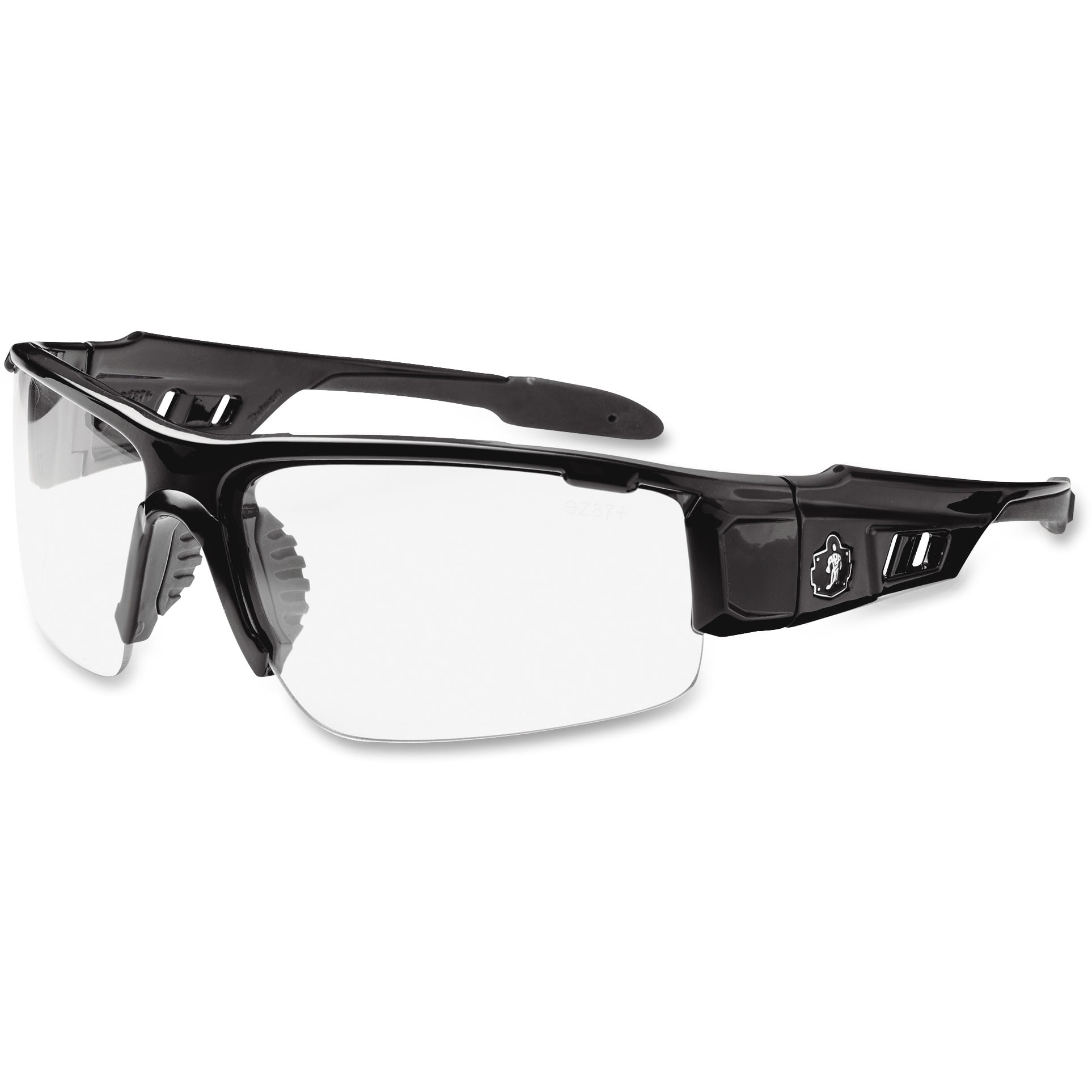 Ergodyne Skullerz Dagr Safety Glasses Black Frame, Clear Lens