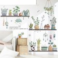 thumbnail image 1 of Calcomanías de pared con hojas y plantas en macetas verdes, pegatinas de pared para dormitorio, mural de pared de hojas como decoración de pared para sala de estar, pegatinas removibles para decoración de paredes del hogar como regalo de cumpleaños de inauguración de la casa Sincero Electrónica, 1 of 5