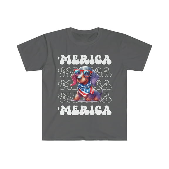 Dachshund 'Merica Patriotic T-Shirt Cute Doxie 4th of July Weiner Dog Shirt
