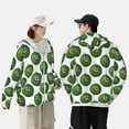 thumbnail image 6 of Fotbe Happy Watermelon Men's Women's UPF 50+ Sun Protection Jacket Hooded Cooling Shirt with Pockets Hiking Outdoor Performance-Large, 6 of 9