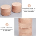 thumbnail image 5 of 3pcs 2x1.6 Inch Mini Round Wooden Box Small Storage Wooden Box Wedding Ring Jewelry Boxes DIY Storage Trinket Bearer Container, 5 of 7