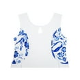 thumbnail image 4 of Robe Fille Bleue Blanche Porcelaine Imprimée Florale Sans Manches Robe d'Été 4 Ans, 4 of 4