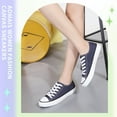 thumbnail image 6 of AOMAIS Womens Canvas Fashion Sneakers Classic Low Top Fabric Shoes Casual Walking Canvas Flats Cute Lace Up Tennis Shoes for Lady(Navy US8), 6 of 7