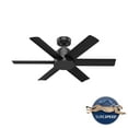 thumbnail image 2 of Hunter - Kennicott Indoor/Outdoor Ceiling Fan, Wall Control, 44-inch, Matte Black, Casual-style, 3-speed WhisperWind Motor, 59613, for Porches, Bathrooms, 2 of 17