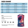 thumbnail image 5 of Lsque Hawaiian Island Beach Shark Print Men's Cotton Blend Sleeveless Muscle Shirts (S-3XL)- Moisture Wicking, Odor Protection, UPF 30+,XX-Large, 5 of 8