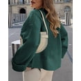 thumbnail image 2 of Suéter PRETTYGARDEN Oversized Peludo Cuello Redondo Verde Oscuro XS, 2 of 8