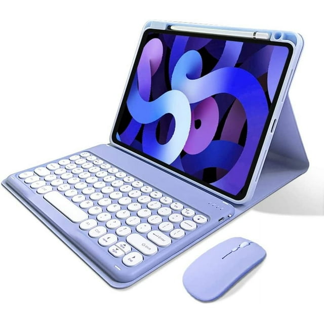 Mouse Keyboard Case for iPad 10.2" 9th/8th/7th Gen, Wireless Detachable Bluetooth Keyboard for iPad Air 3 (3rd Gen)/iPad Pro 10.5" Case