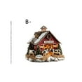 thumbnail image 2 of FastXmas Christmas Cartoon Warm Cabin Decorative Hanging Ornaments,3.14 x 3 Inch/8 x 7.7 cm Cute Cartoon 2D Acrylic Warm Cottage Pendants Christmas Tree Decorations for Car Home School Bag Pendant, 2 of 5