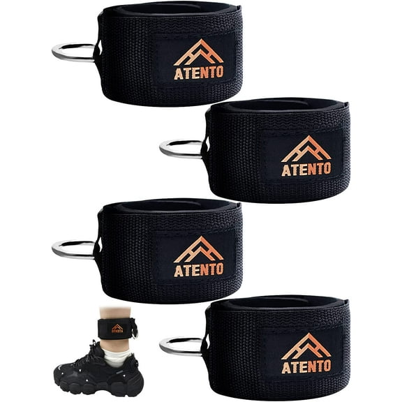 ATENTO Ankle Strap for Cable Machine, Comfortable Padded Ankle Wrist Cuffs