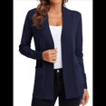 thumbnail image 1 of Cárdigan de Punto Abierto para Mujer, Larga y Bolsillo Azul Marino S, 1 of 10