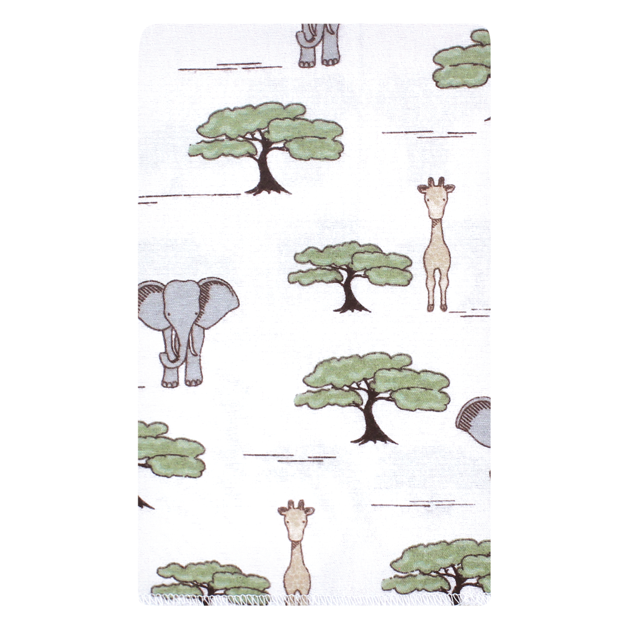 Hudson Baby Cotton Flannel Burp Cloths 10-Pack, Wild Safari Adventures, One Size