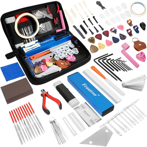 Kit de guitarra Frautron Luthier Tools con barra niveladora de trastes y más