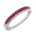 thumbnail image 3 of 14K White Gold 1/5 Ctw Ruby Machine Band, 3 of 4