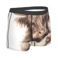thumbnail image 3 of Balery Relaxed Cute Cow Reading Men's Boxer Briefs, Soft and Breathable Cotton Underwear with nylon Waistband-XX-Large, 3 of 9