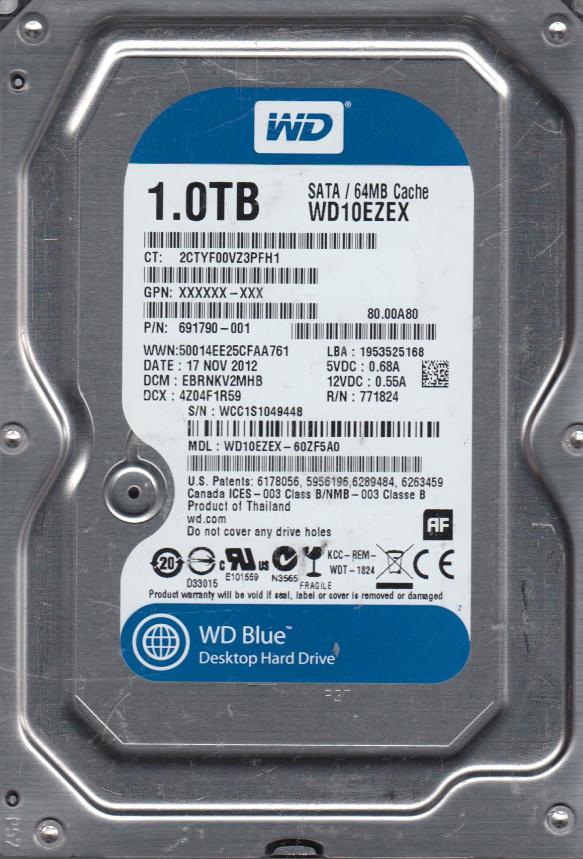 Western Digital WD Blue SN570 NVMe M.2 2280 1TB PCI-Express 3.0 x4