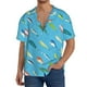 thumbnail image 1 of Balery Different Color Fishing Bait Camisa Casual de Manga Corta con Botones para Hombre, Texturizada, Estilo Cubano, para Playa, Verano-X-Large, 1 of 5