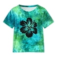 thumbnail image 5 of YDFCWXWGirls Summer Clothes Cute Print & Short Sleeve Shorts Set Girl Outfits Size 3-7 (Green, 5-6 Years), 5 of 5