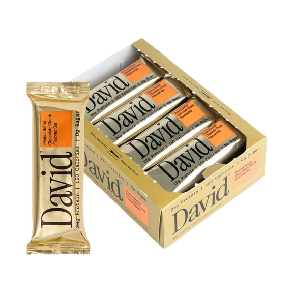 David Peanut Butter Chocolate Chunk Flavored Bar 12 - 2.19 oz Bars