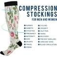 thumbnail image 4 of FREEAMG Roses and Butterflies Compression Socks for Women&Men Circulation-Best Support for Nurses,Running,Athletic-1 Pairs, 4 of 7