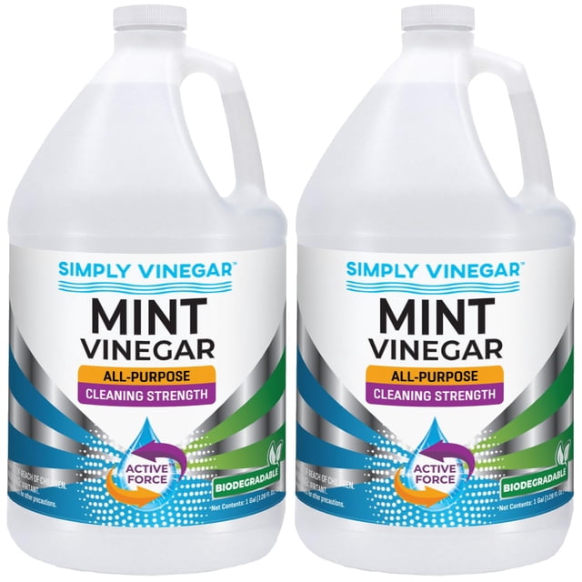Vinagre limpiador Simply Vinegar con aroma a menta, 3,8 L, paquete de 2