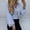 Blue, variant on Ladies Shirts Summer Top for Women Menwomen Shirts Women Fashion Shirt Top with Leopard Stitching Long Sleeve V-Neck Casual Elegant blouse for everyday wear Black XXL