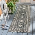 thumbnail image 2 of SAFAVIEH Veranda Magna Southwestern Indoor/Outdoor Area Rug, 5'3" x 7'7", Ivory/Charcoal, 2 of 5