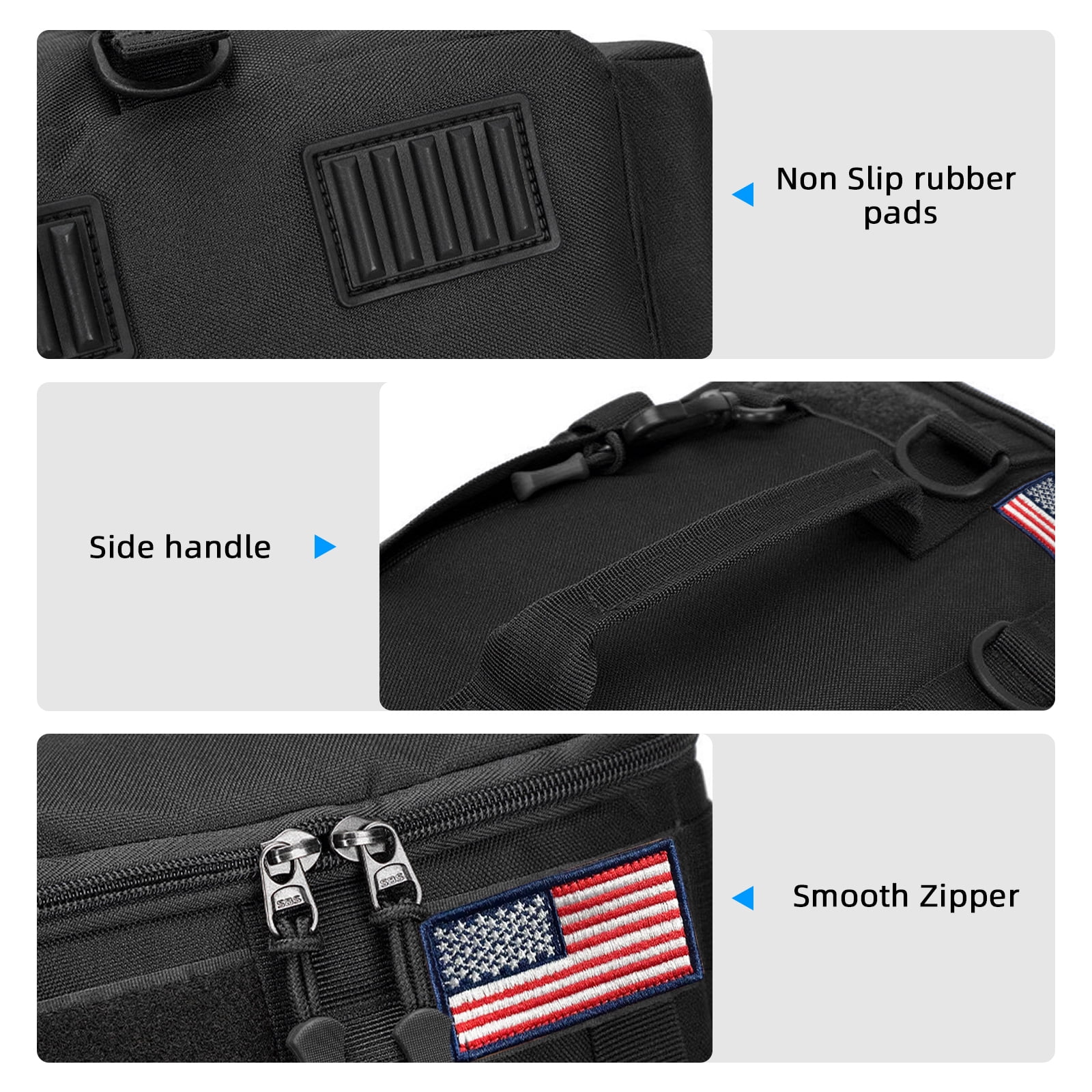 FANOTEK Fishing Backpack with Rod Holder, 600D Waterproof Outdoor Tackle Bag, Fishing Gear Tackle Box Storage Bag Black
