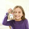 thumbnail image 6 of RXIRUCGD Tooth Fairy Keepsake Pouch - Linen Milk Teeth Storage Bag with Drawstring Closure, Cute Tooth Print Design for Baby Shower Gift, 6 of 6