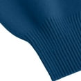 thumbnail image 5 of Comdrip Chandails Confortables pour Femmes Chandails Surdimensionnés Confortables en Tricot Col Rond Automne Chandail Tendance Tenues d'Automne Chandail Col Roulé Femmes, Marine P, 5 of 5