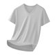 thumbnail image 2 of pstuiky camisetas para hombre, Camiseta informal de verano para hombre, de color liso, con cuello en V y tejido de malla. camisas casuales para hombre xxl, 2 of 9